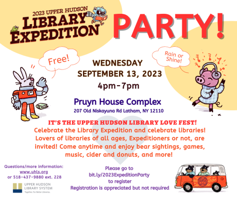 Library Expedition Party flyer