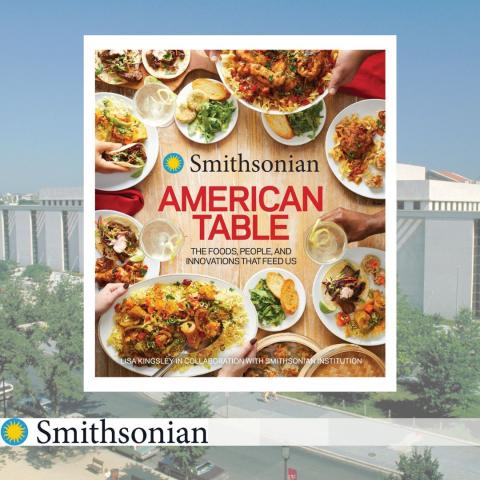Photo of the cover of the Smithsonian book, 'American Table'