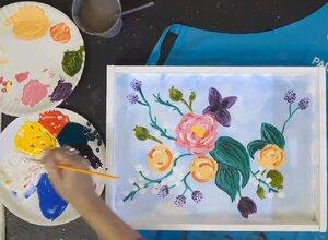 Painted tray