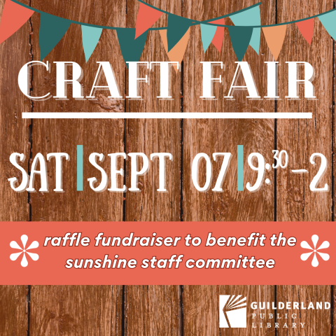 Craft Fair: Saturday, September 7th from 9:30-2:00 pm