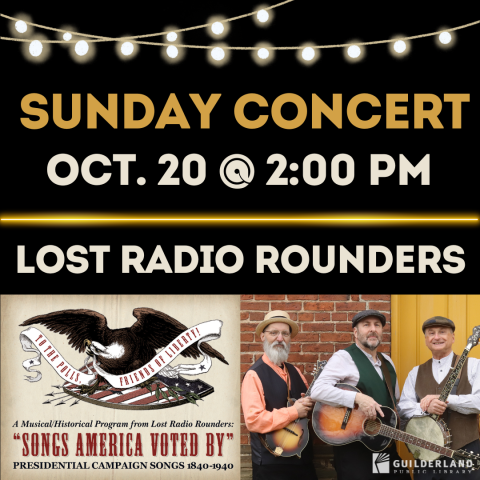 Sunday Concert October 20 2:00PM Lost Radio Rounders Songs America Voted By