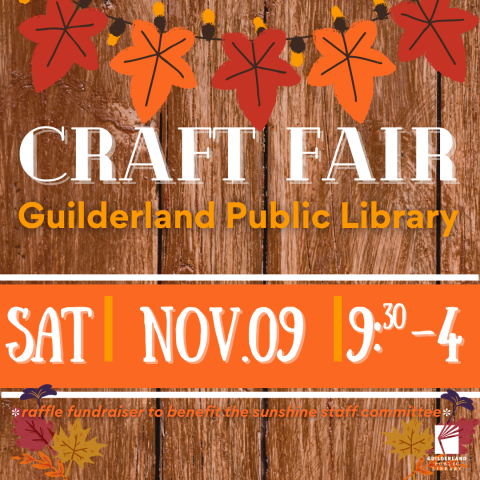 Craft Fair November 9 from 9:30 am till 4 pm