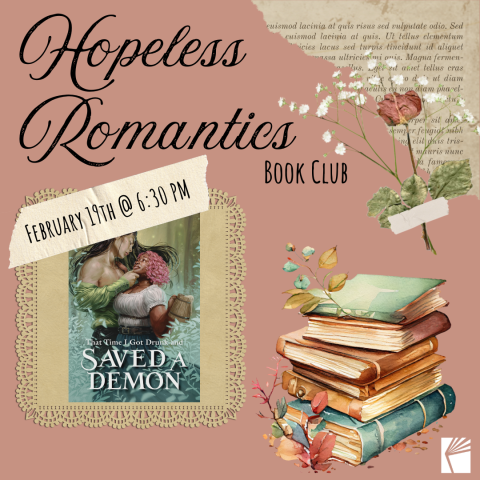 Hopeless Romantics Book Club, February 19th 2025 at 6:30 PM