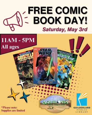 Free Comic Book Day! 11AM-5PM, All ages, Saturday May 3rd