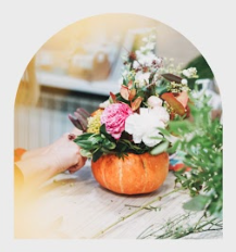 pumpkin flower arrangement