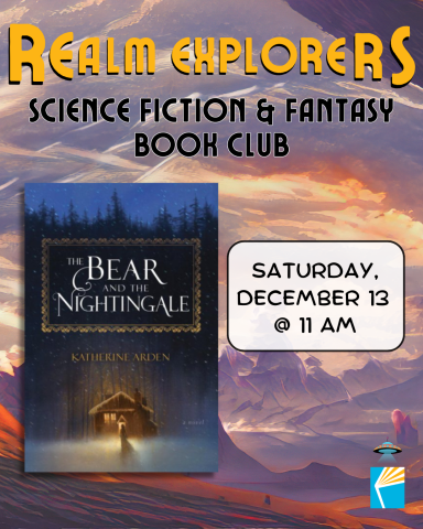 Realm Explorers Book Club meeting Saturday December 13 at 11 AM