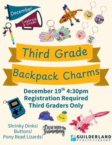 Celebrate a Grade Banner with images of DIY keychains around it.