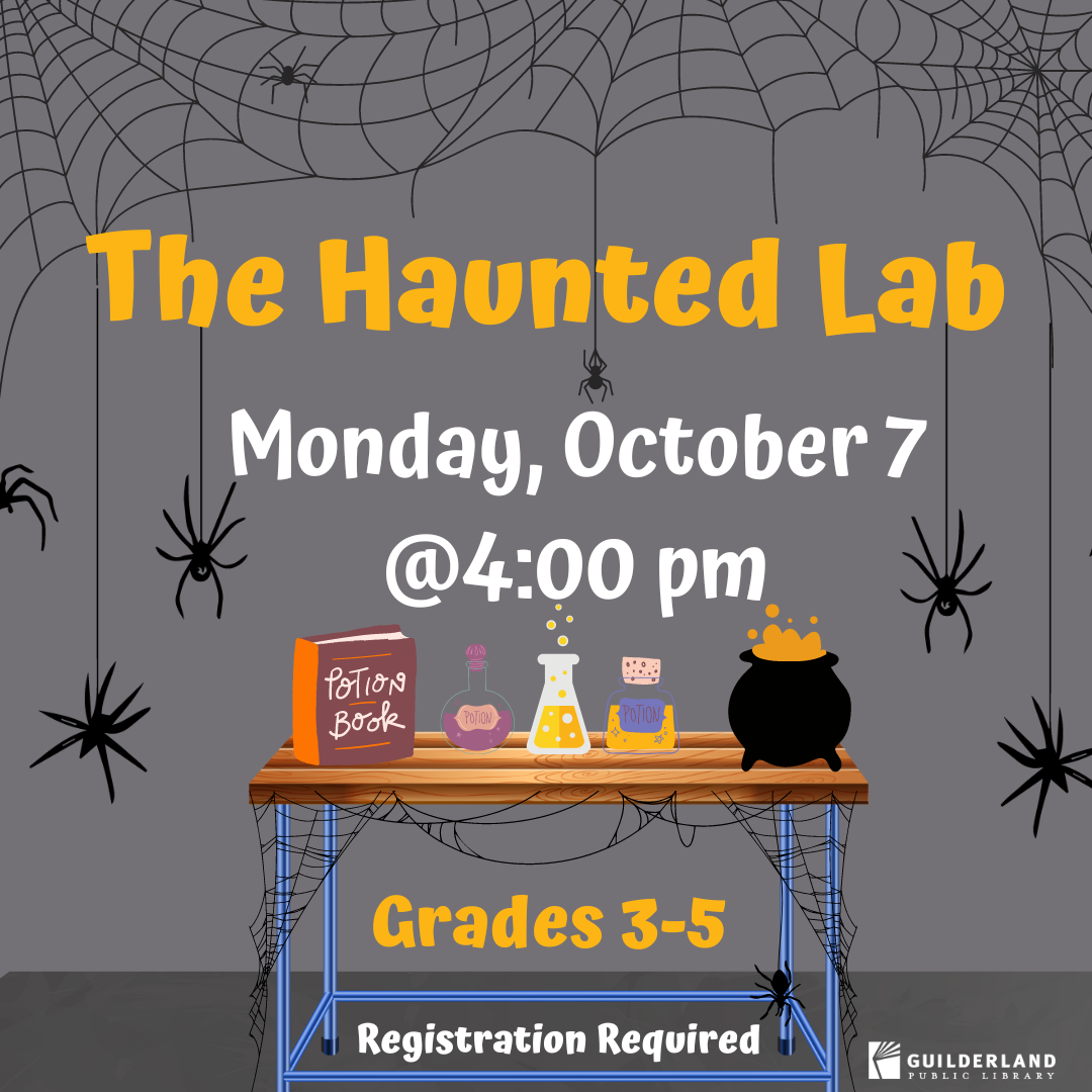 The Haunted Lab, potions, laboratory, spiders 