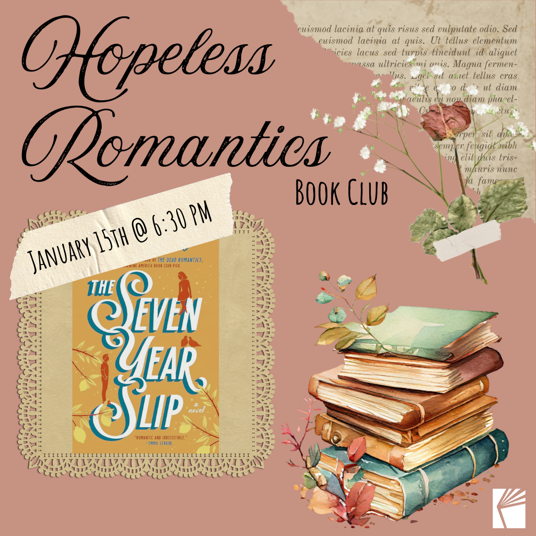 Hopeless Romantics January 15th at 6:30 PM, Books