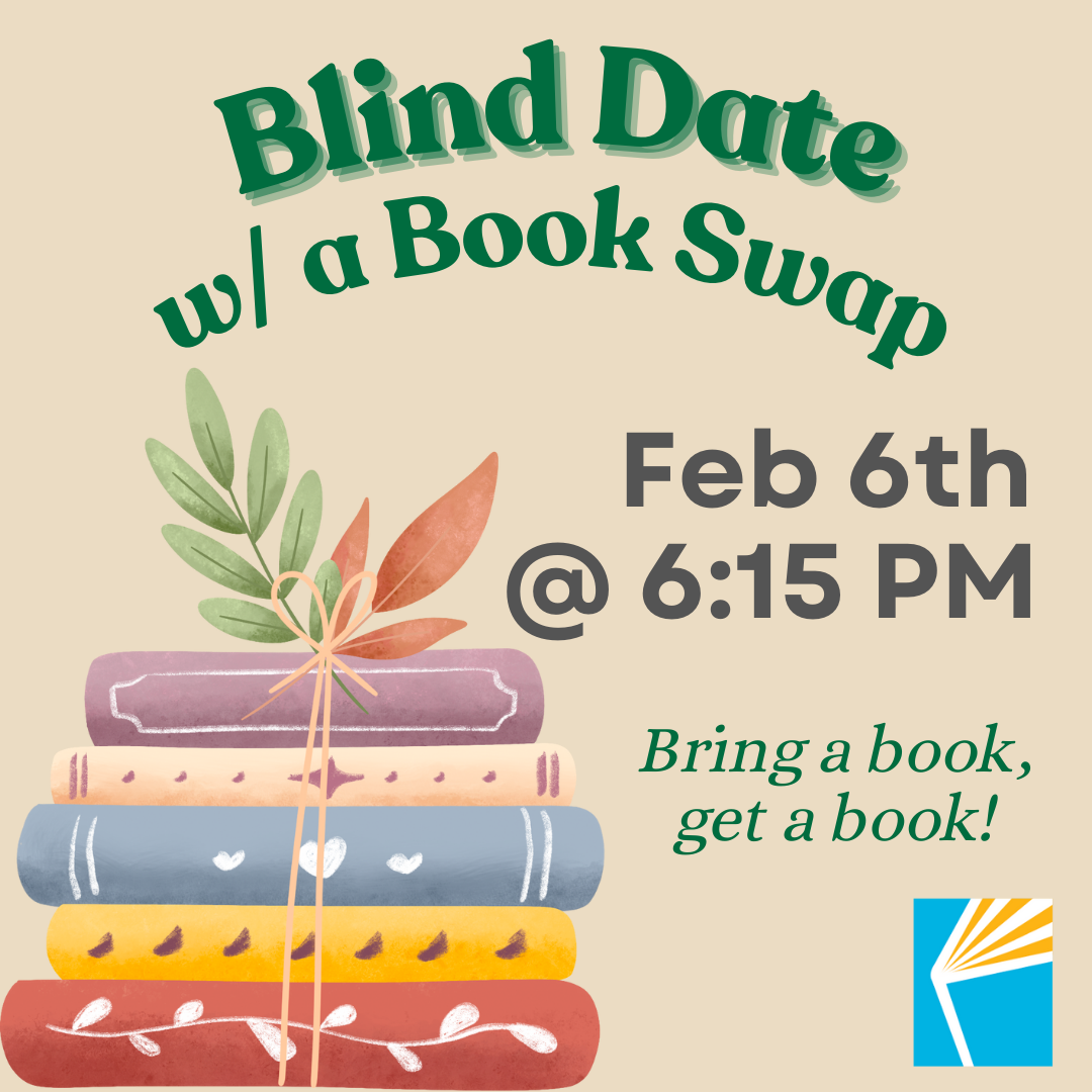 Blind Date with a Book Swap Feb 6th at 6:15 PM, Bring a book get a book