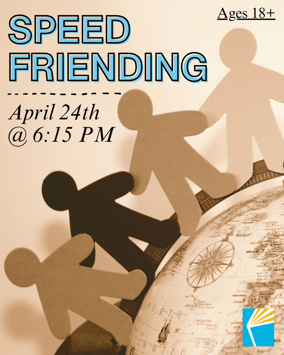 Speed Friending, April 24th at 6:15PM, 18+, People holding hands