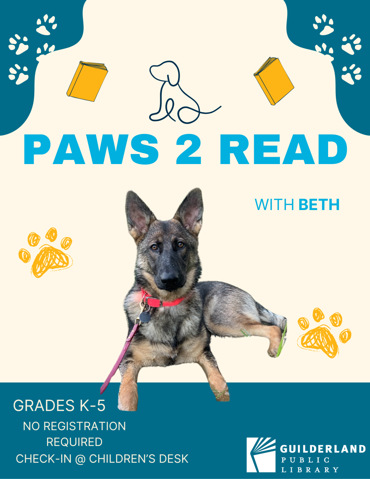 Paws 2 Read Image of Beth dog
