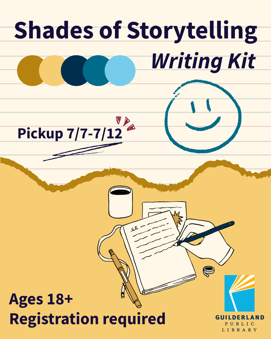 Shades of Storytelling Writing Kit; Pickup 7/7-7/12; Ages 18+, Registration Required