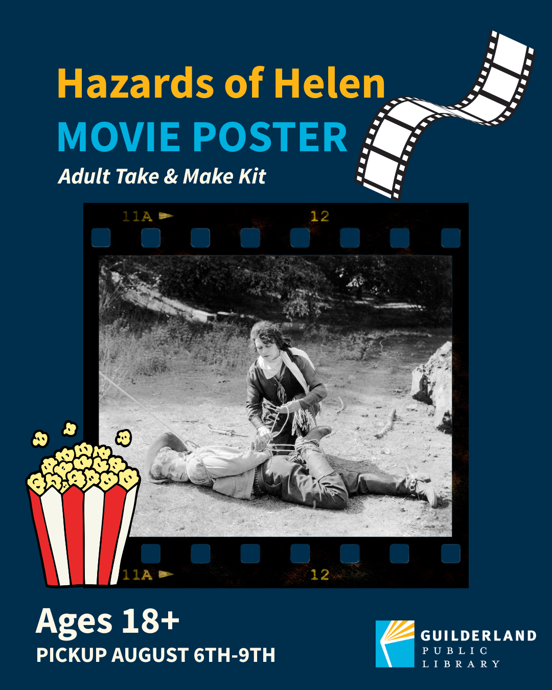 Hazards of Helen Movie Poster Adult Take & Make Kit, Ages 18+, Pickup August 6th-9th