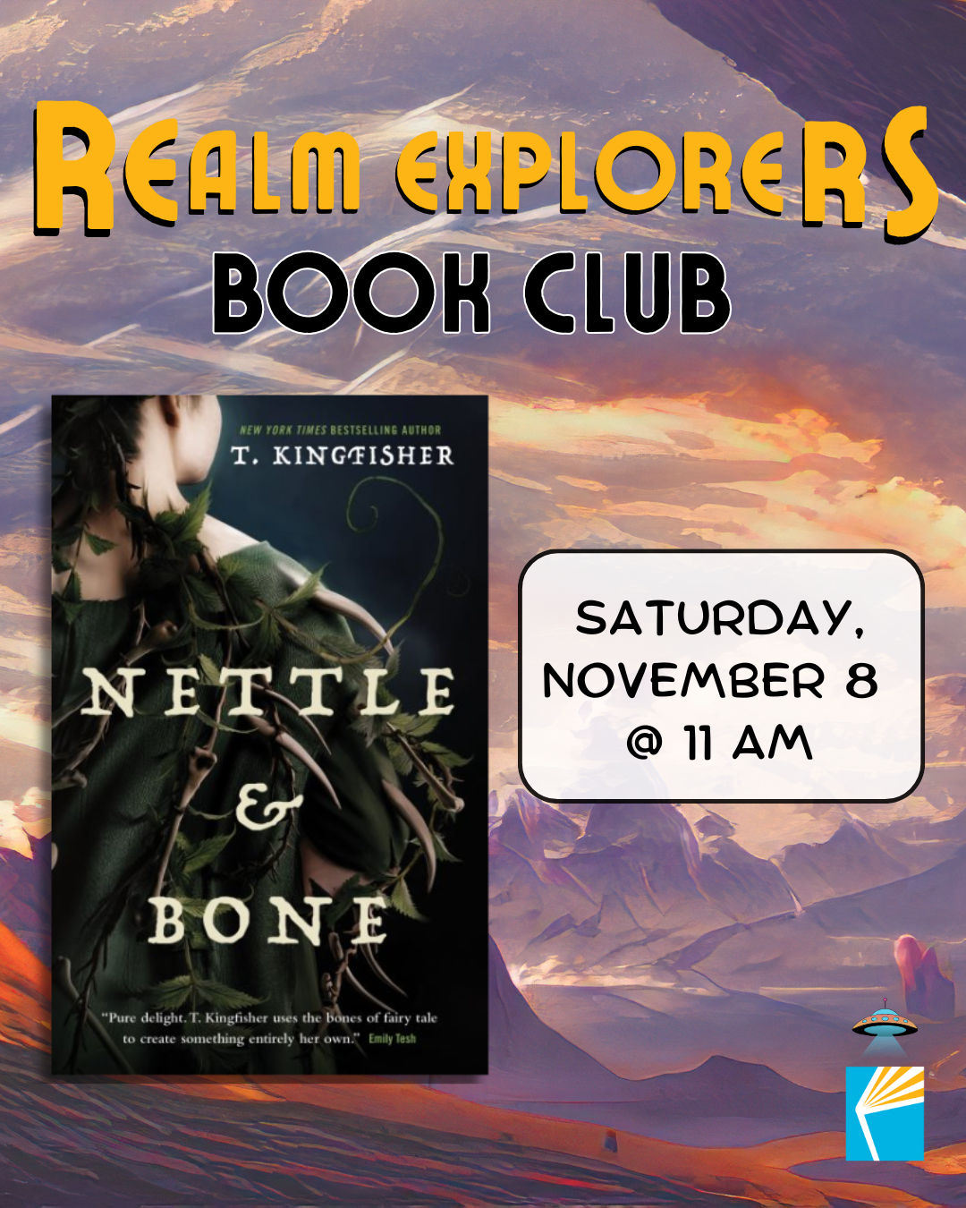 Realm Explorers Book Club Meeting November 8 at 11 AM Nettle and Bone
