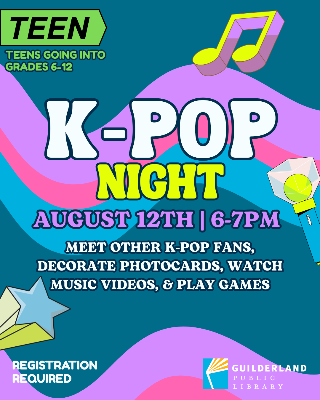Teen K-Pop Night Tuesday August 12