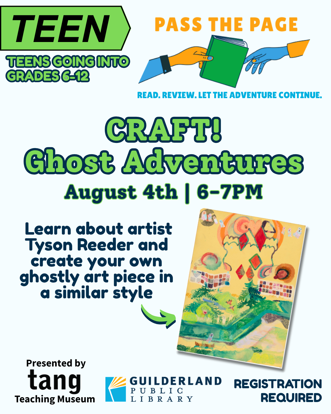 Teen Pass the Page Craft Monday August 4th