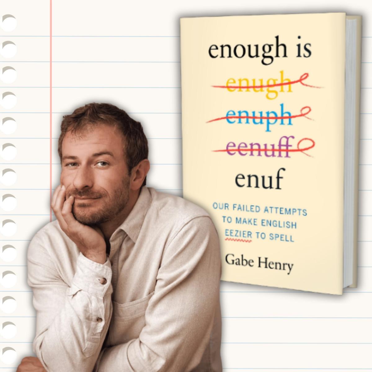 Photo of author Gabe Henry smiling next to his book 'Enough is Enuf'