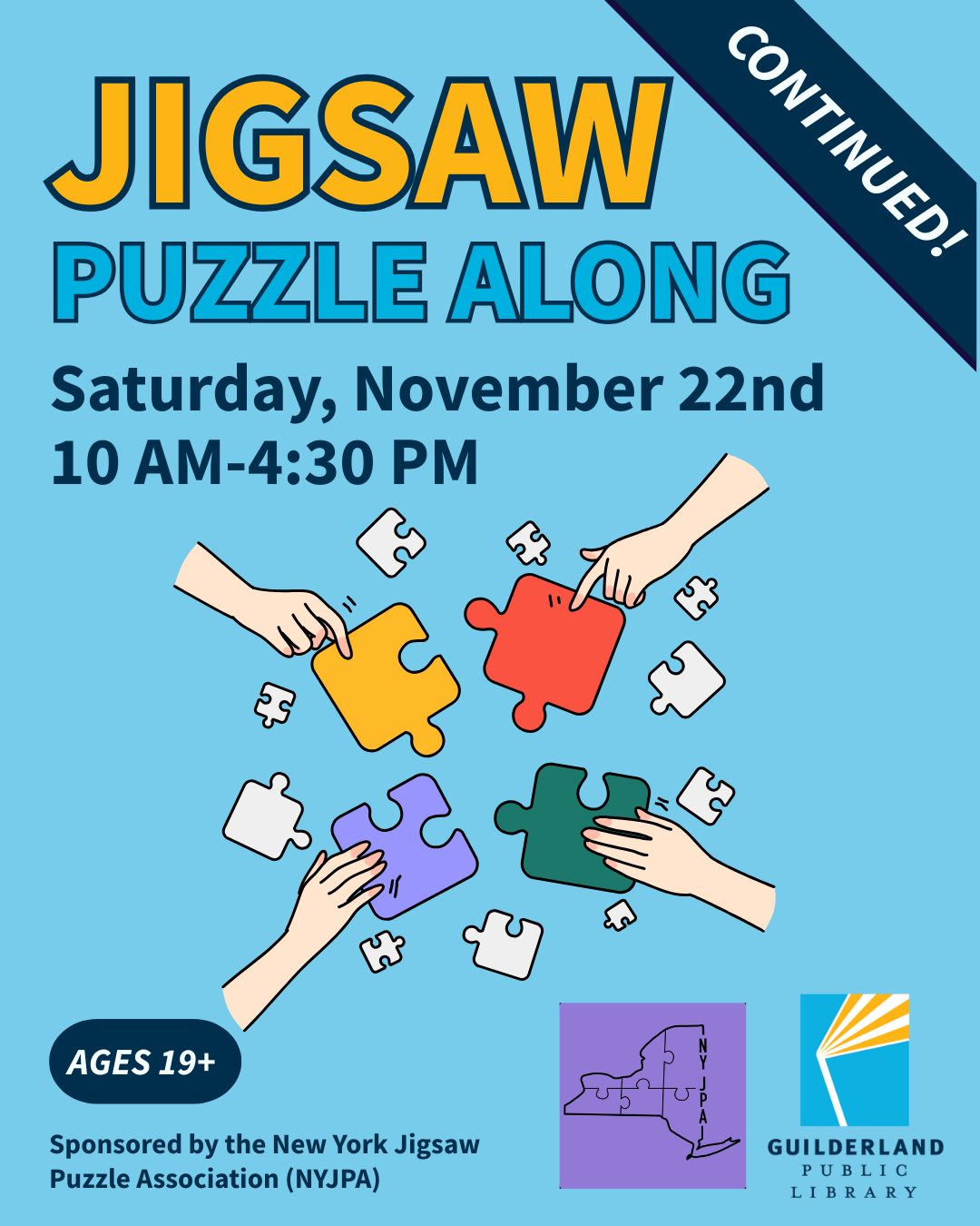 Jigsaw Puzzle Along Continued - Sponsored by the New York Jigsaw Puzzle Association (NYJPA)